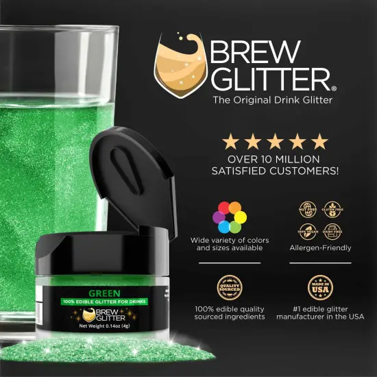 Green Edible Glitter Spray Pump | Brew Glitter&reg; {3}