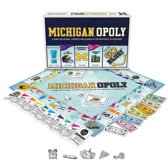 Late For The Sky: Michigan-Opoly - University of Michigan Themed Family Board Game, Opoly-Style, Traditional Play Or 1 Hr Version, Age 8+, 2-5 Players {3}