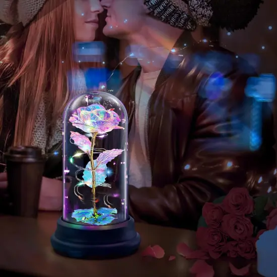 Preserved Flower Rose Gift in A Dome {3}