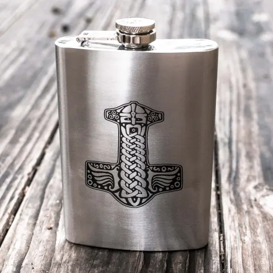 8oz Mj&ouml;lnir Flask Mjolnir {4}
