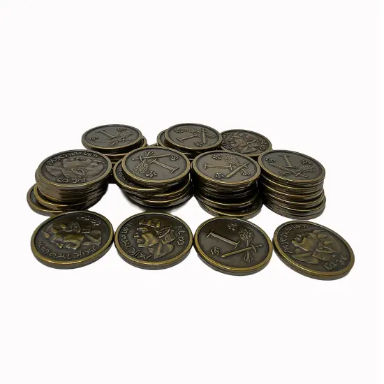 Roll Player: Metal Coins Premium Game Accessory Upgrade, 60 Pieces {5}