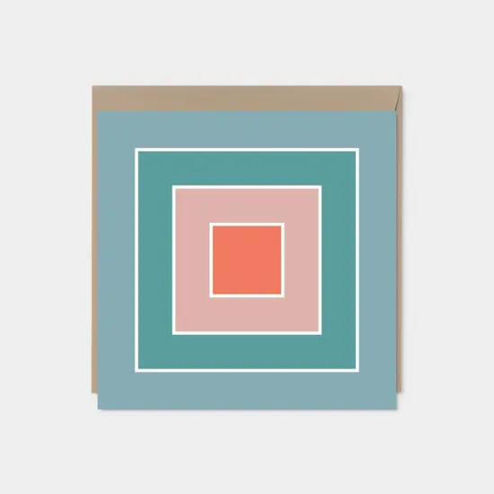 Color Block Square Card IX {1}