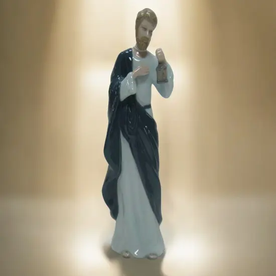 Ceramic Father Joseph Figurine, Religious Decor or Gift, Nativity Piece {2}