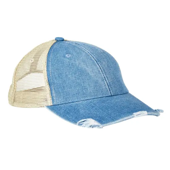 Adams&reg; Distressed Ollie Cap LIGHT DENIM/ TAN {1}