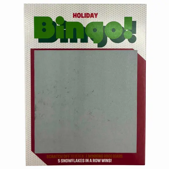 Grand Prix International: Bingo Scratch Card Game: Holiday - Entertaining Party Activity, Reveal 5 Snowflakes In A Row To Win, 26 Themed Cards {4}