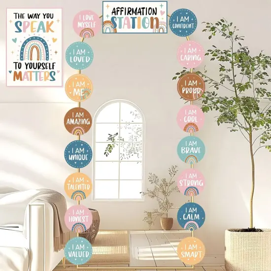 Boho Affirmation Station Bulletin Board Set {5}