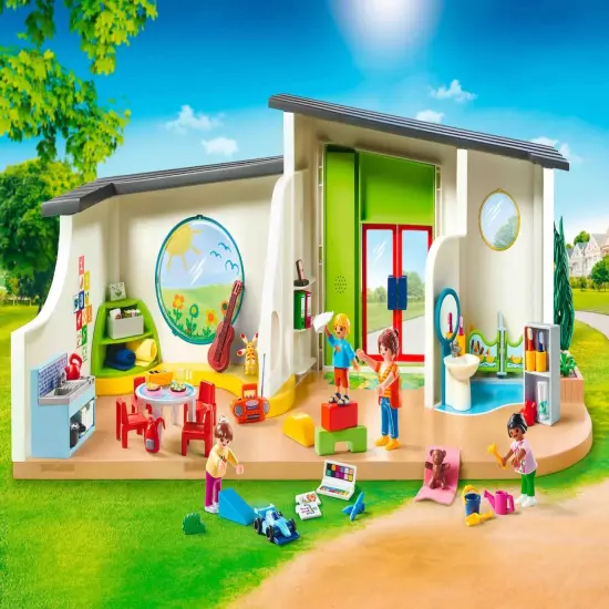 PLAYMOBIL MyLife 71601 The Rainbow Day Center, Large Nursery Set with Numerous Accessories and a Working Doorbell, Detailed Toy for Children from 4 Years {4}
