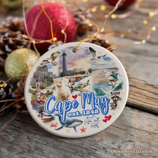 Cape May Coastal Charm Ornament, American Seaside Retreat Christmas Gift and New Jersey Souvenir {5}