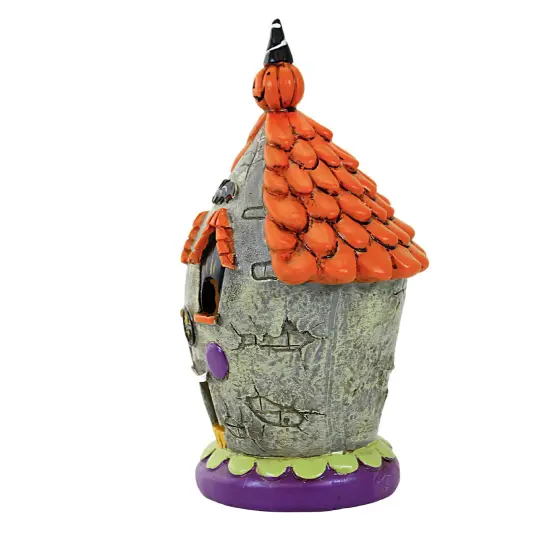 Transpac 7.75 In Happy Haunted House Halloween Building , Halloween Decor Figurine Spiderweb Lighted Pumpkin {3}