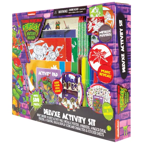 Tara Toy: TMNT Mutant Mayhem - Deluxe Activity Set - Build Your Own Scene, Magic Reveal, Metallic Posters, Teenage Mutant Ninja Turtles Kids Craft Kit {7}