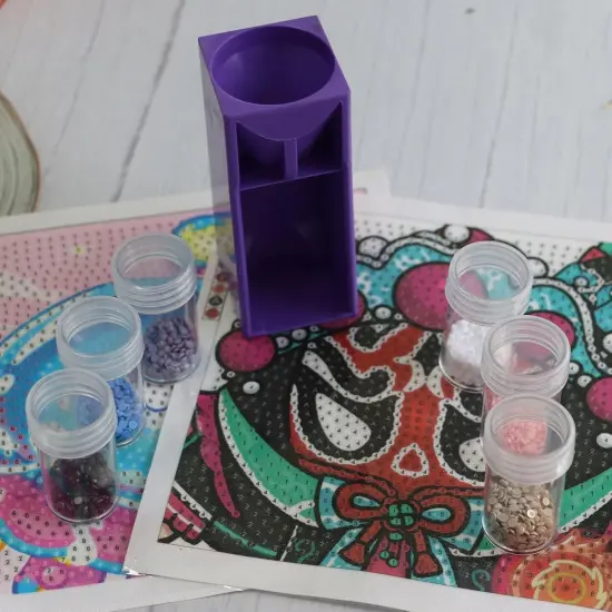 Diamond Painting Tools - Drill Funnel for Round Containers - Accessories (Purple) {2}