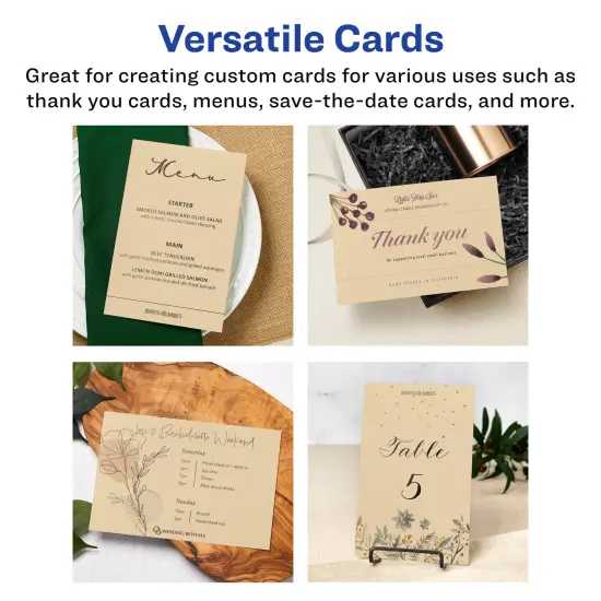 Avery 5-1/2" x 8-1/2" Rectangle, Kraft Brown Invitation Cards {3}