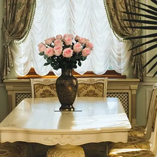 4pc 30" Pink Silk Rose Buds &ndash; Realistic Flowers for Bouquets & Decor {2}