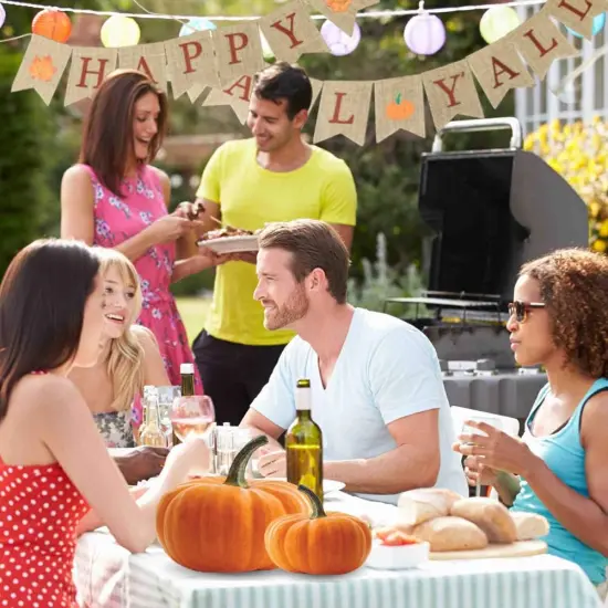 Happy Fall Yall Burlap Banner for Fireplace Thanksgiving {4}