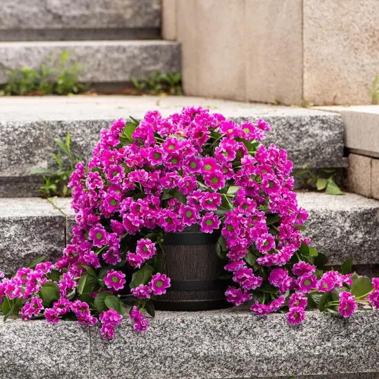 Artificial Summer Bushes Fake Hanging Flowers Plants for Outdoor Summer Decoration {4}