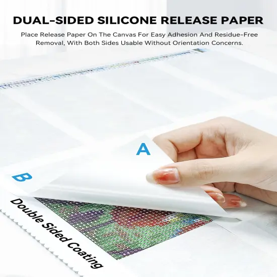 200-Piece Double-Sided Non-Stick Release Paper for Diamond Art Kits, 15x10 cm Thickened Cover Replacement Paper as Diamond Painting Accessories and Tools {4}