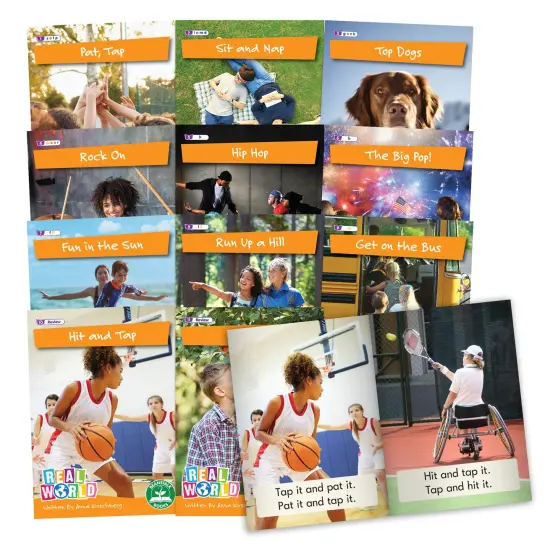 Junior Learning: Real World - Phase 2 - Non-Fiction Hi-Lo Decodables, 6 Books, Letter Sounds, Week-By-Week Rainbow Phonics, Kids Reading Development {1}