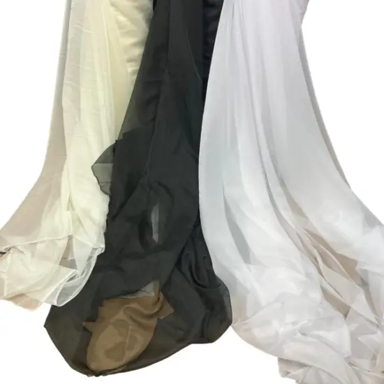 1 Yard Extra Wide Sheer Voile Fabric for Events & Soft Furnishings 118-120" Width Ivory {6}