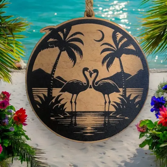 Ornament - Flamingo BLACK {4}