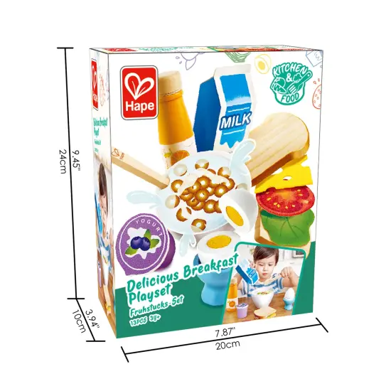 Hape Kitchen Delicious Breakfast Food Playset, 8 Pieces {3}