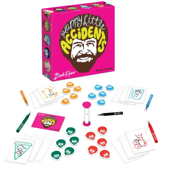 Big G Creative: Bob Ross Happy Little Accidents Game, Social Party Game for Friends and Family, 15 Minute Play Time, For 3 to 6 Players, Ages 10 and up {4}