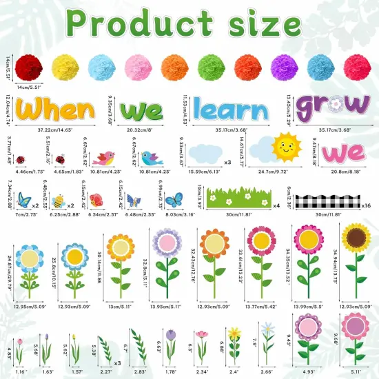 Summer Themed Flowers Bulletin Board Set {2}