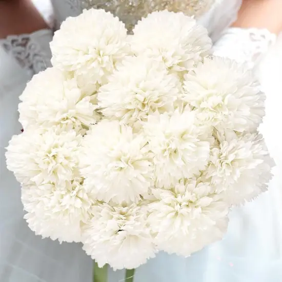 Summer Bouquet Artificial Flowers Fake 12 Pcs Chrysanthemum Ball Bouquet Flowers Silk Plastic Artificial Hydrangea Flower {2}