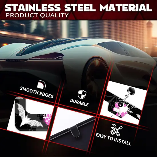 Bat Spider Web License Plate Frame Gothic {3}