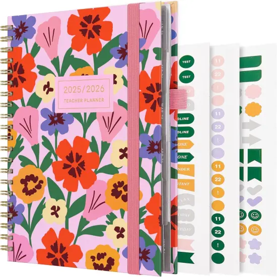 Teacher Planner 2025-2026 Academic Year (Elegant Florals) {1}