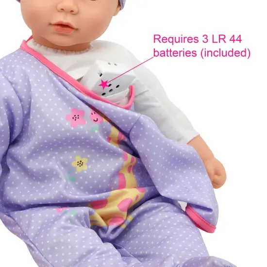 Little Darlings: 19" Cuddle Baby - Pink Kitty - Talking Baby Doll Set w/ Accessories, Makes 6 Different Baby Sounds {7}