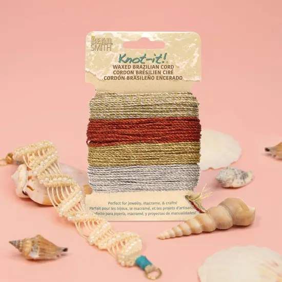 The Beadsmith Brazillian Waxed Cord Mix Metallics {6}