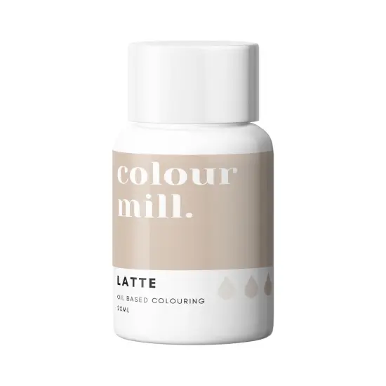 20ml Latte Oil Based Colouring for Chocolate Buttercream Ganache Cake Batter Fondant and More {1}