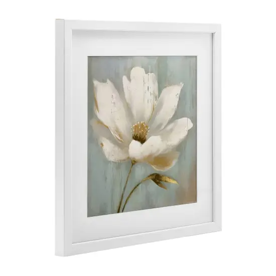 Stupell Industries Gold Brushed Flower Framed Print Under Glass, design by LSR Creative Studio {3}