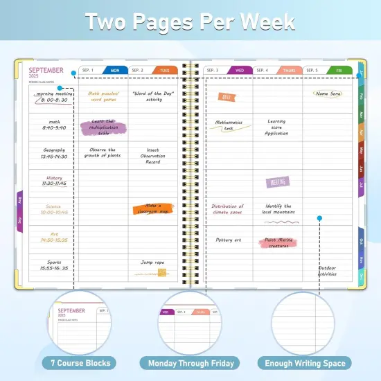 Teacher Planner, Lesson Planner Book for Teacher Calendar {4}