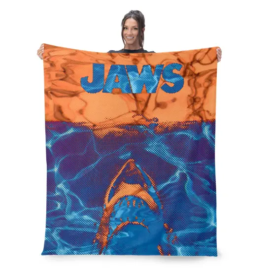 Universal Jaws Silk Touch Throw Blanket Neon Poster {2}