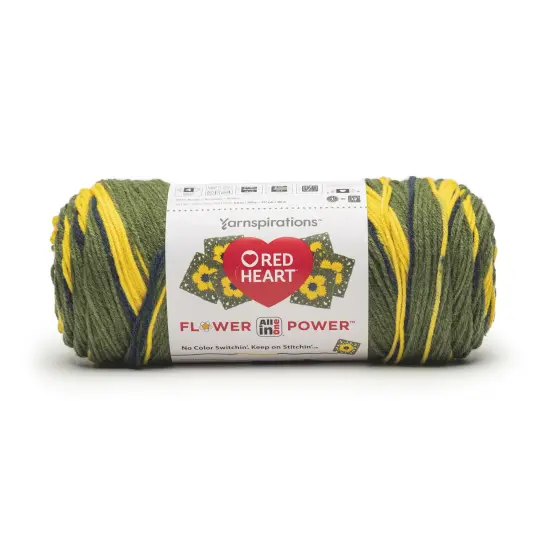 Red Heart All in ONE Flower Power Yarn 24 Pack-Hilo De Vara De Oro {2}