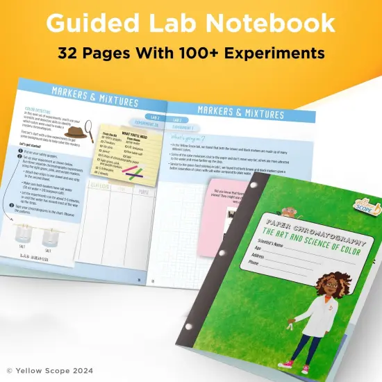 Yellow Scope Paper Chromatopgraphy Science Kit for Kids, STEM Kits for Girls and Boys, Educational & Fun Holiday Gift for Ages 8-14 {4}