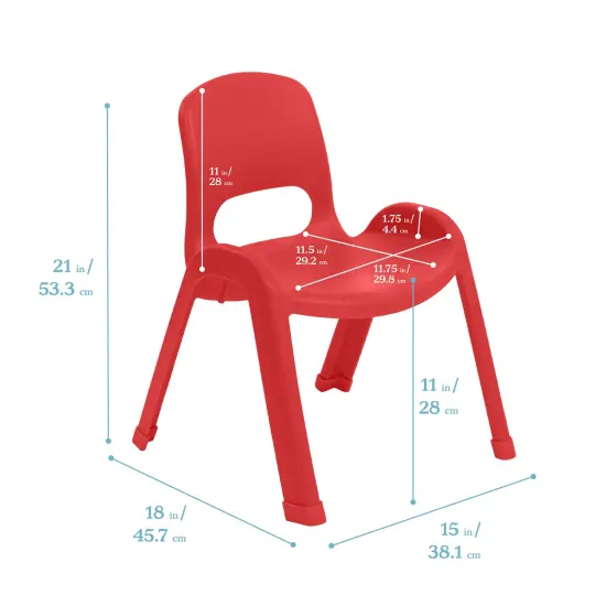 SitRight Chair, Classroom Seating, 4-Pack Red {2}