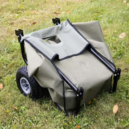 Lehman's Foldable Wheelbarrow Firewood Cart, Sturdy Wheel Barrow for Yard Cleanup Log Transport and Outdoor Tasks, Collapsible For Easy Storage {7}