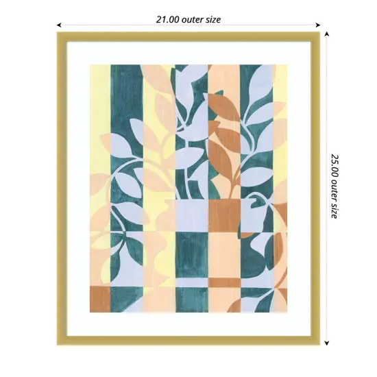 Checkered Cutting I by Grace Popp Wood Framed Wall Art Print {4}
