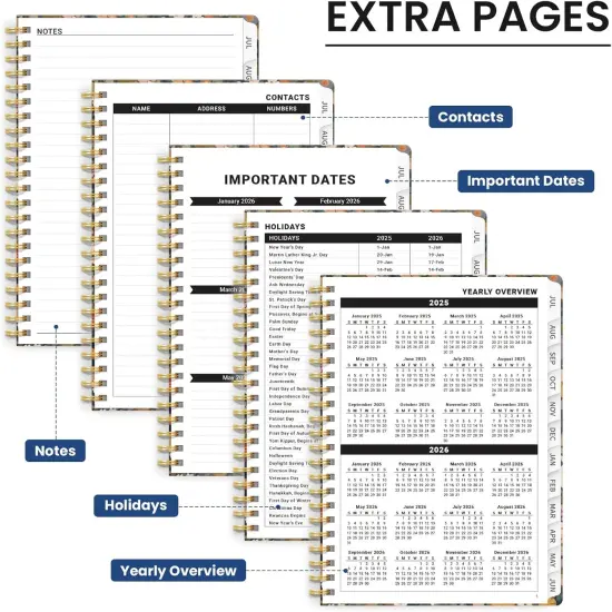 Monthly and Weekly Calendar Academic Teacher Planner - Petals {5}