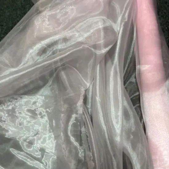 1 Yard Sheer Organza Fabric Crisp Lightweight Elegant Material for Decor Fashion Crafts Brown {7}