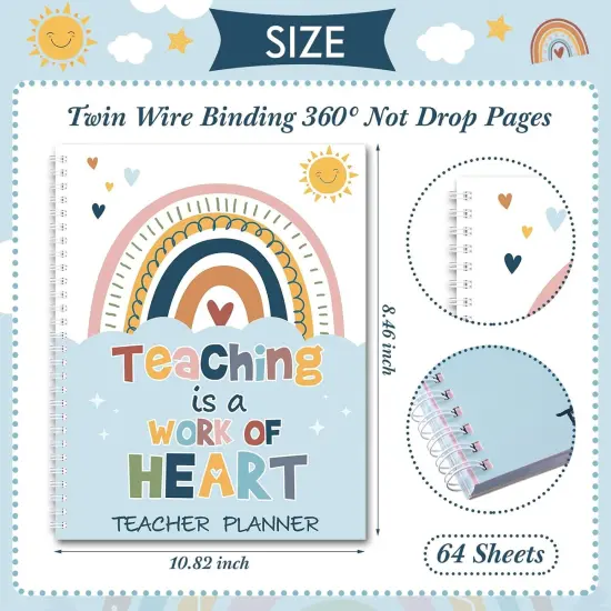 Boho Teacher Planner Undated - 8.5'' x 11'' {2}