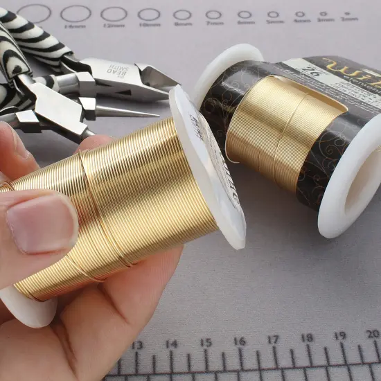 The Beadsmith Wire Elements Gauge Assortments Gold {6}