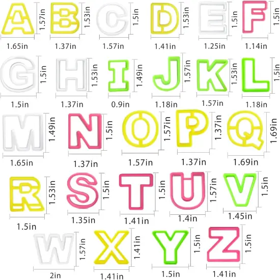 Mini Alphabet & Number Cookie Cutter Set 41 Pieces {5}