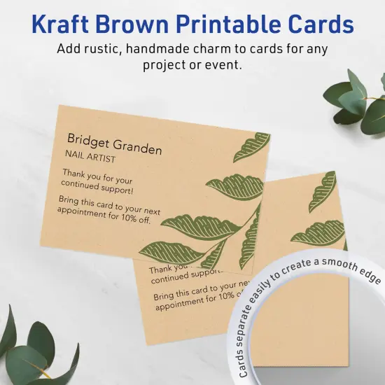 Avery Kraft Brown Postcards, 4" x 6" Rectangle {2}