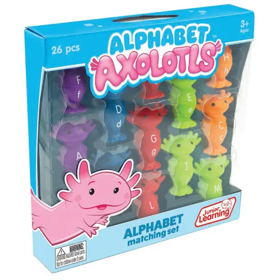 Junior Learning: Alphabet Axolotls - Matching Set Game - Learn Upper & Lower Case Letters, Twist & Turn Pieces, ABC Reading Development, Kids Ages 3+ {5}