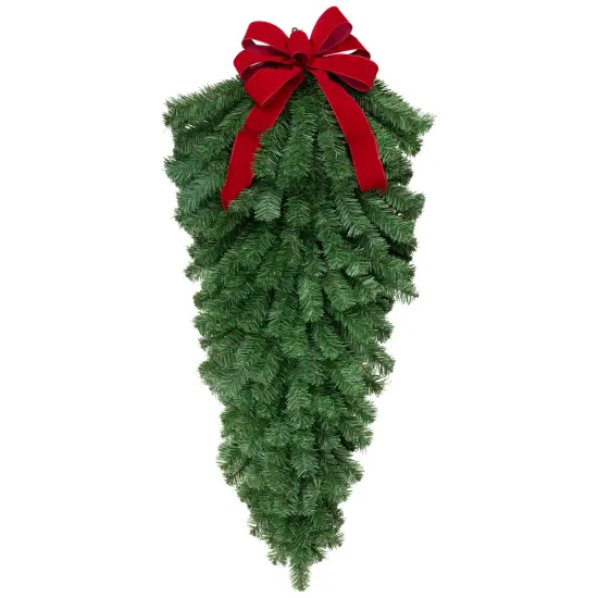 Northlight Colorado Spruce Artificial Christmas Teardrop Swag - 54" - Unlit Green {4}