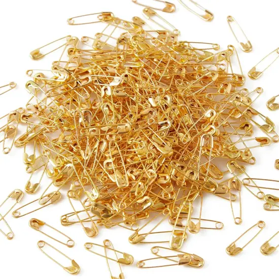 19mm Mini Safety Pins - Pack of 200pcs Small Gold Safety Pins {2}