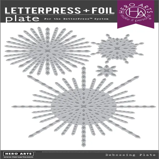 Hero Arts Letterpress & Foil Plate-Starbursts Set, Lovely {1}